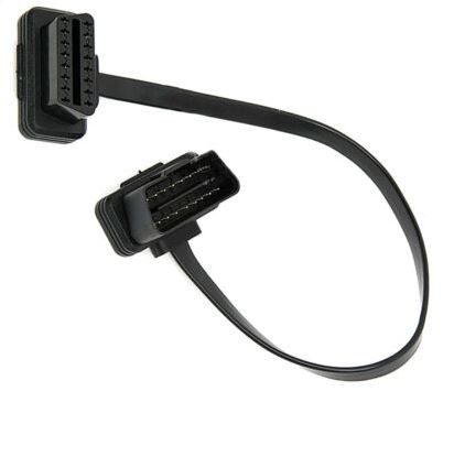 A black OBD2 GPS Vehicle Tracker with a black connector on it.